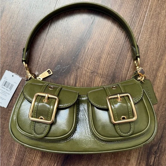 Coach Ashton Olive Green Shoulder Bag + dust bag - Picture 3 of 12